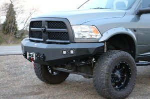 Dodge Ram 2500 Front Bumper - DV8 Offroad - Steel Construction, 2 Stage Powder Coat Finish, Accommodates Up to a 12,500 lbs. Winch - Textured Black - `10-`14